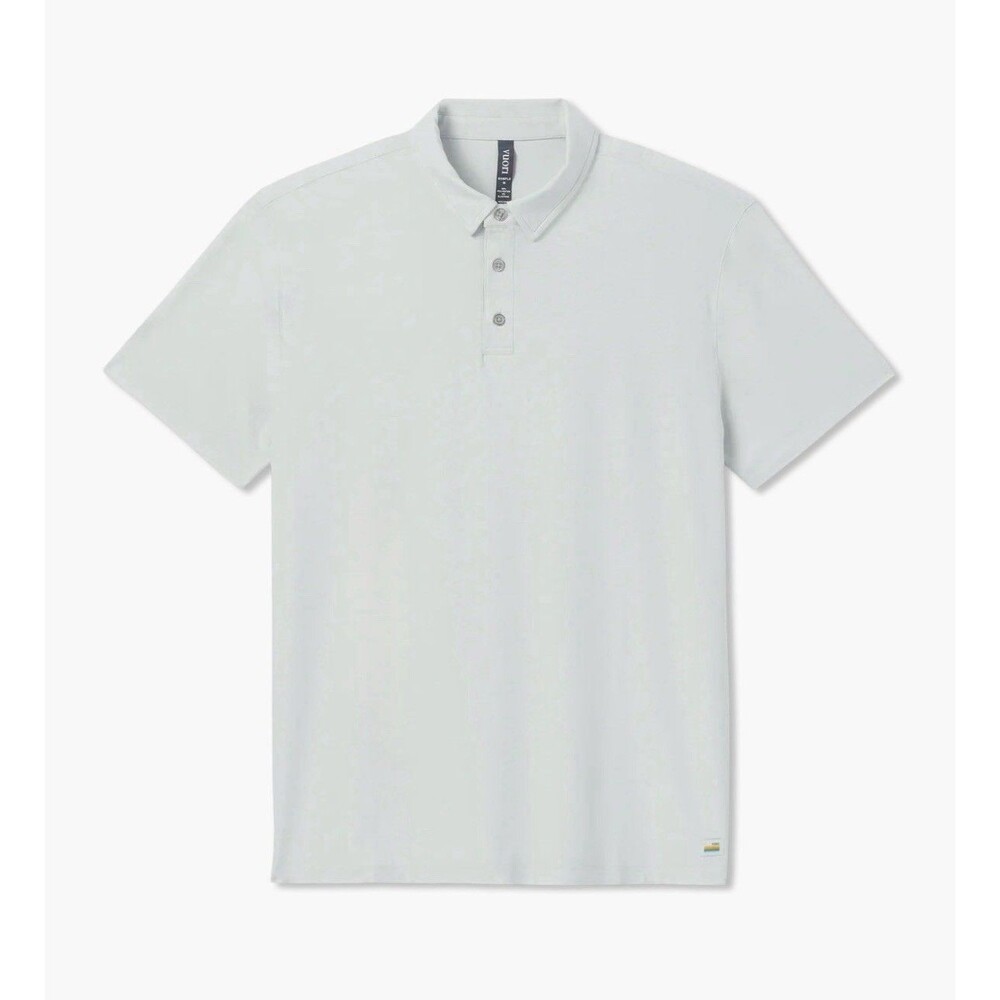 Vuori Strato Tech Polo Shirt Mens XL Light Gray Green Performance Wicking V188